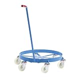 eurokraft | pro | Roule-fût | plateau roulant ouvert | force 450 kg | 6 roulettes pivotantes