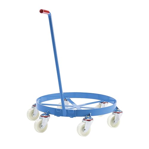EUROKRAFT - eurokraft | pro | Roule-fût | plateau roulant ouvert | force 450 kg | 6 roulettes pivotantes