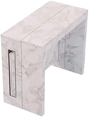 Athon furniture Italian Space Saving Extending Fully Collapsible Dining Table (Marble)