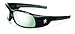 MCR Safety Glasses SR117 Swagger Brash Look Polycarbonate Dual Lens with Polished Black Frame and Silver Mirror Lens