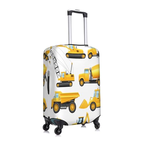 Construction Trucks Crane Bulldozer Luggage Cover for Suitcase, Suitcase Cover Protector Fit 29-32 Inch Luggage Travel Accessories, XL3