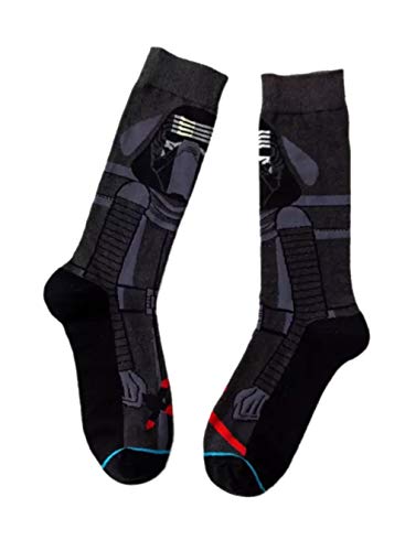 WOO GIRL Idol Socken - Darth Vader / R2D2 / Storm Trooper - Zuhause und als Hinkucker unterwegs für Star Wars Fans - Größe 37-45 (KYLO REN) Cover