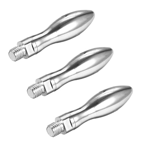 SEIWEI Grinding Milling Chrome Machine Handwheel Threaded Steel Revolving Handle Grip Machine Tool Handwheel Accessory for Mechanical Equipment, Automation Equipment(M12, 3 Pcs)