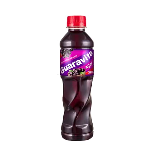 Bebida Natural De Açaí Guaravita 24x300ml Saudável | Sabor Açaí com Guaraná | Pronto para Beber | Kit Econômico RJ