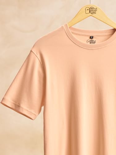 Image of The Souled Store Supima: Men and Boys Short Sleeves Round Neck Solid Premium Basic Casual Lightweight Easy to Style Everyday Streetwear Trendy Supima T-Shirt