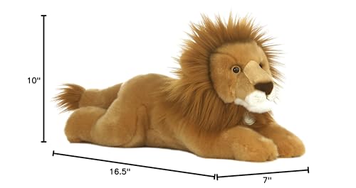 Aurora(r) Realistic Miyoni(r) Lion Stuffed Animal - Lifelike Detail - Cherished Companionship - Brown 16.5 Inches - Image 2