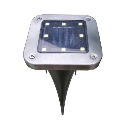 AUTSUPPL 2pcs Solar Buried Lights Outdoor Garden LED Lighting Tool Silver for Pathway Patio Lawn with Easy Installation and Weatherproof Design