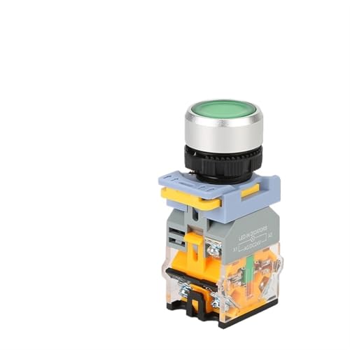 Bouton-poussoir LED 24V haute conductivité avec contact argenté et bague ronde