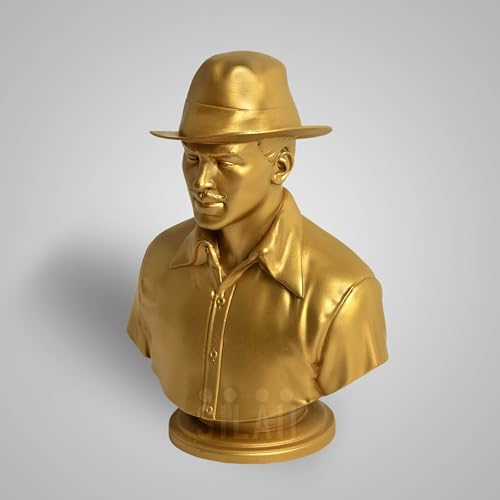 Image of SILAII Bhagat Singh Bust Sculpture (Gold, 8 Inch)
