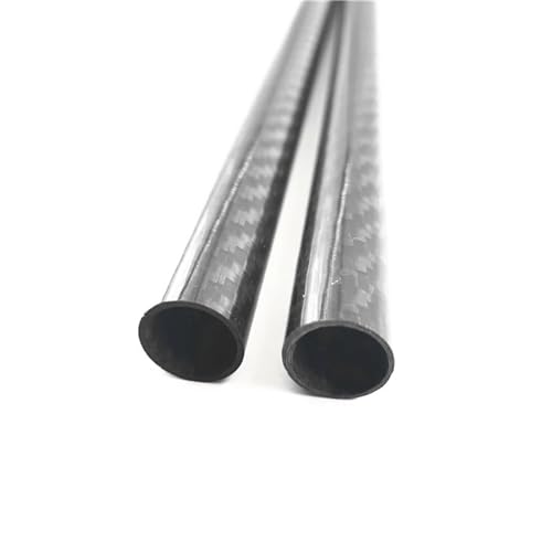 2pcs 10mm x 8mm 3K Twill Carbon Fiber Tube, high Strength Matte Carbon Fiber Tube Carbon Fiber Square Tube(500MM Length)