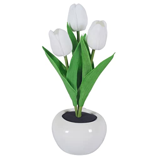 Cute Night Light, Creative Simulation Tulip Table Lights With Vase, Romantic Table Lamp Ornaments For Bedeoom, Saving Light Lamp Home Living Room Desktop Decor For Home Decor, Table Centerpieces Pin #TOP3