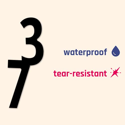 200 pieces 334 - number stickers waterproof vinyl stick on numbers - black