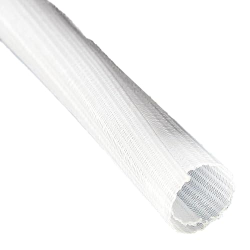 EzySup Tubo ordenado de cables, diámetro de 13 mm, funda trenzada para gestión de cable, resistente al calor, negro (blanco, 3'')