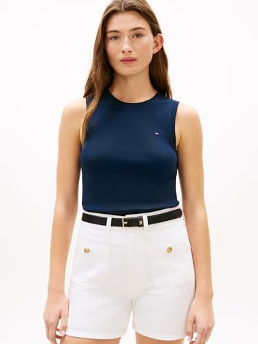 Vêtements Tommy Hilfiger Slim Cody C Nk Tank WW0WW47806 pour Femme - vue 6