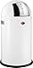 Wesco 175 831 Pushboy Abfallsammler 50 Liter weiß 40 x 40 x 75.5cm (L/B/H), Edelstahl