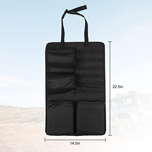 Verpiason 2Pcs Tactical Car Seat Back Organizer Molle Vehicle Gun Rack Holder For Rifle Shotgun With Storage Pocket (Black) #TOP4