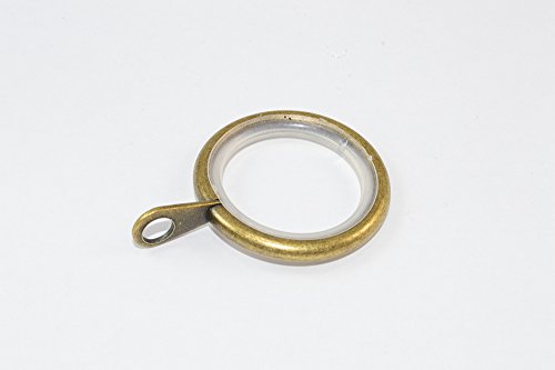 100 x Silent Pole Rod Ring Fixed Eye Antique Brass Finish ID 25mm OD 32mm