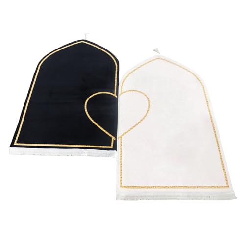 Couple Prayer Rug Set – Thick Flannel Muslim Prayer Mat