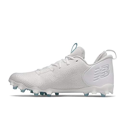 New Balance Men's FreezeLX V3 Low Lacrosse Shoe, White/Grey, 10.5
