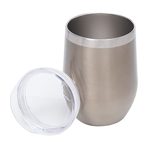 Mimo Style, Copo Térmico, Parede Dupla Inox com Tampa, 400ml, Festa, Eventos - Bronze