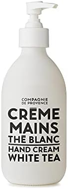 Compagnie de Provence Luxury Hand Cream - White Tea - 10 Fl Oz Glass Pump Bottle