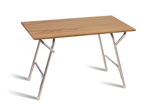 FORMA MARINE Teak Veneer Boat Table Folding 44 x 26 Double Height Positioning 22 28 Marine Aluminum Yacht Deck Furniture M600T