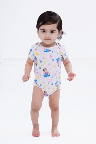 Ms. Rachel Baby Girls 3 Pack Cosplay Bodysuits Newborn to Infant Sizes (Newborn - 24 Months)2