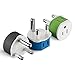 South Africa, Botswana, Namibia Power Plug Adapter with 2 USA Inputs - Travel 3 Pack - Type M (US-10L), Safe Grounded Use with Cell Phones, Laptop, Camera Chargers, CPAP, and More