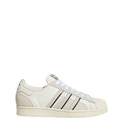Image of adidas Superstar Mens Shoes Size 8.5, Color: Cloud White /Aluminium /Vivid Red