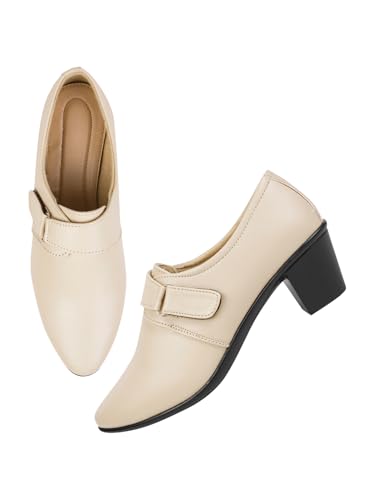 Image of TRYME Collection Bellies Comfortable Stylish Solid Block Heel Slip-On Formal Shoes for Womens & Girls