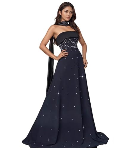 Image of PORRCEY Women's Sexy Elegant Rhinestone Bodycon Dress Hot Drilling Clubwear