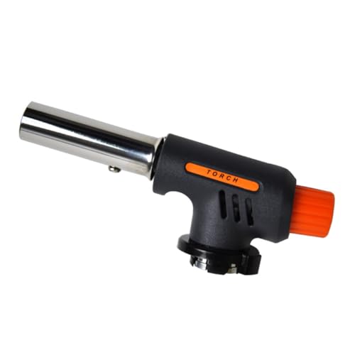 SOLUSTRE Einstellbarer Piezo Gasbrenner mit Manueller Gasbrenner für Bbq Camping und Outdoor Sprühflamme für Schnelles Anzünden und Vielseitigen Einsatz