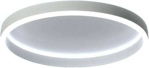 MCWYH Lámpara de techo LED minimalista de montaje empotrado, lámpara de techo de metal y acrílico, 15.7 pulgadas, control remoto, atenuación
