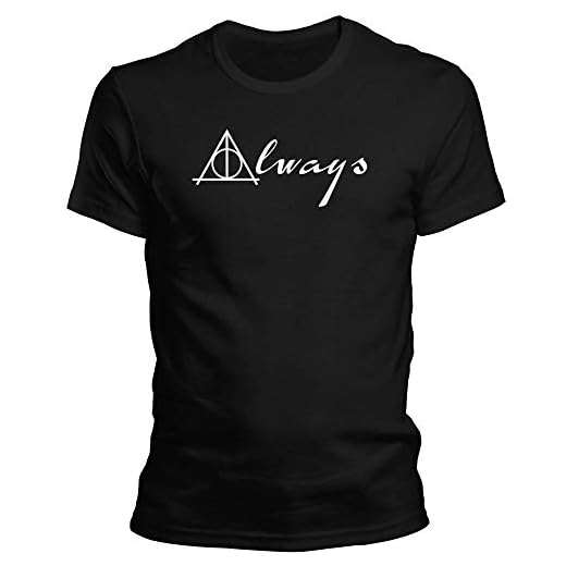 DragonHive Herr t-shirt Harry Potter Always motiv kul, svart, M