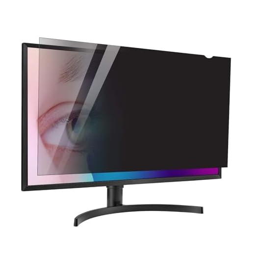 24 inch Computer Privacy Screen Filter - Suitable for 16:9 Aspect Ratio Widescreen Monitor - Blue Light Filter - Anti-Glare & Anti-Scratch Protector Film (24" Widescreen (16:9))