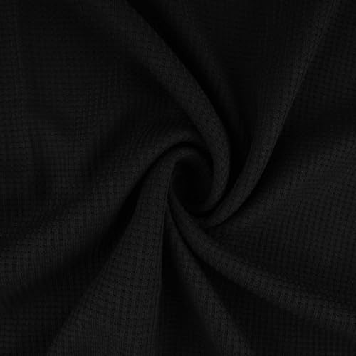 Waffle Knit Crewneck Sweatshirt Men Casual Basic T-Shirt Long John Big and Tall Thermal Shirts Pullover Sweaters3