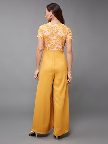 Image of Miss Chase Women's Self Design Cut-Out Georgette Jumpsuit