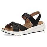 Obermaterial: Leder Caprice Damen 9-9-28719-28 Flache Sandale, Black SOFTNAP, 39 EU Weit