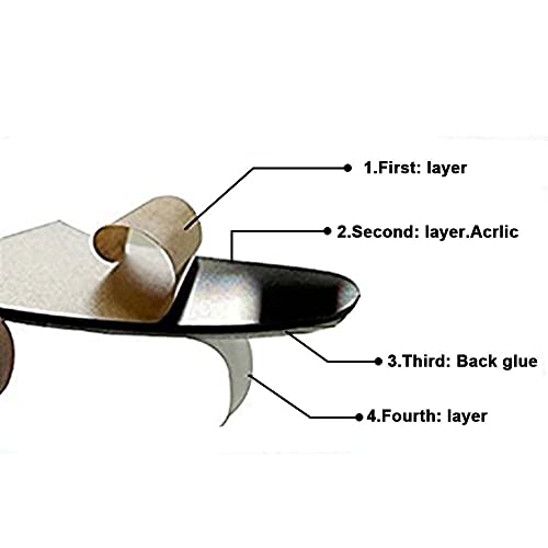 guangmu 3D Wall Sticker Floral Mirror - DIY Art Flower Decoration Stickers Lotus Decals Acrylic Mirror Wall Stickers Home Living Room Bathroom TV Background Decor Mural