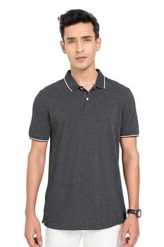 Image of Peregrine by Pantaloons Men's Solid Slim Fit Polo Shirt
