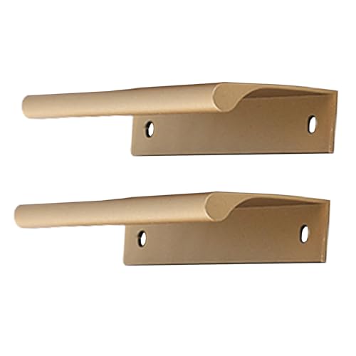 zcru004 Bronce Oro Aleación de Aluminio Manijas Ocultas Manijas para Muebles Pomos para Armario Tirador de Cajón Picaportes Puerta 2 Piezas (Length 200mm)