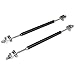 Adjustable Splitter Rods Universal Compatible With, Black Silver 8-10.6 Inch Real Carbon Fiber Front Bumper Lip Spoiler Strut Tie Bar Support by IKON MOTORSPORTS