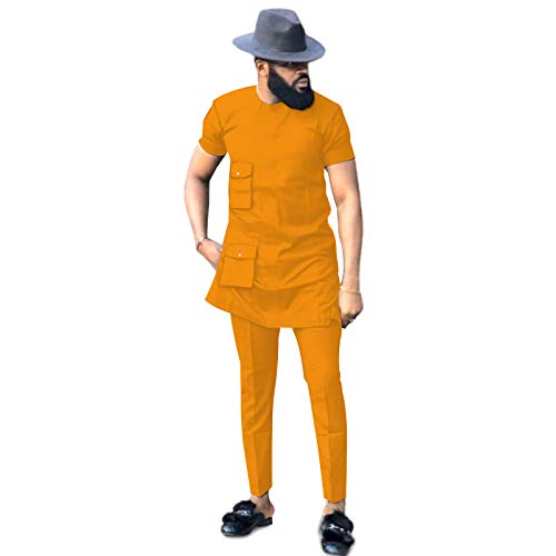 African Men Clothing Set 2 Piece Tracksuit Dashiki Coats Jacket and Ankara Pants Outfit Shirt Suit Traditional 9 4XL