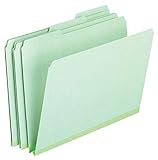 Pendaflex 17167 Pressboard Expanding File Folders, 1/3 Cut Top Tab, Letter, Green (Box of 25)