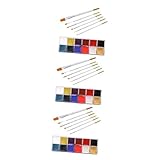 Healeved 3 Stück Farben Körperölfarbe mit Pinseln Leuchtende Umweltfreundliche Party und...