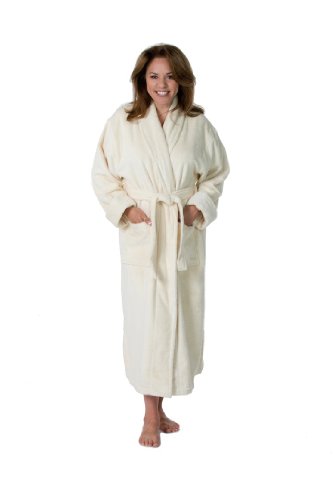 THIRSTY Towels Turkish Cotton Shawl Collar Zen SPA Robe 3XL Natural