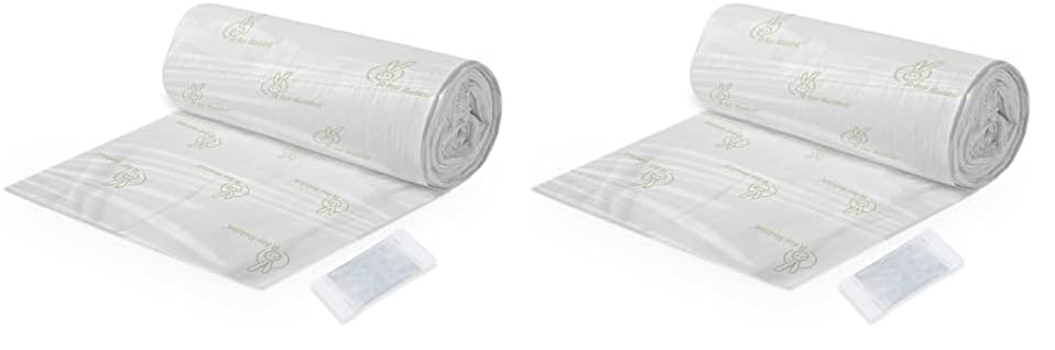 Image of R for Rabbit Trash Bag with Carbon Filter | Diaper Bin Trashbag White | Biodegradable Trash Bag | Hygobin, 2 Count