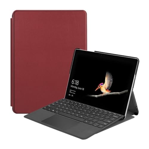 Funda ultrafina de cuero para Microsoft Surface Pro 7 6 5 4 con soporte integrado color burdeos
