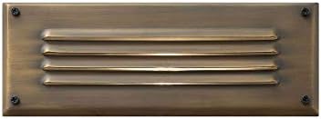 Hinkley Hardy Island Louvered 12v Brick Light, LED Lamp Included, Cast Brass, Clear Glass, Hardy Island Series, Matte Bronze Finish