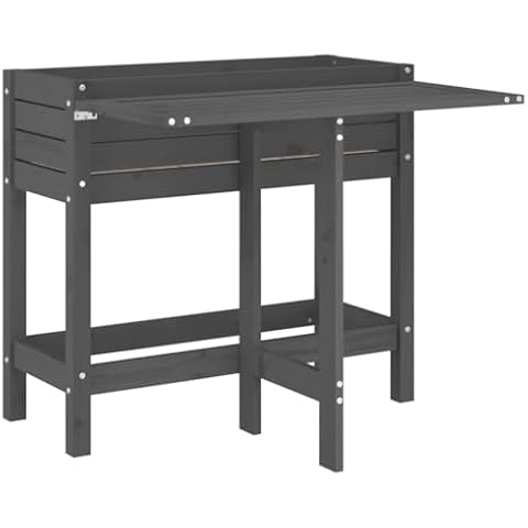 vidaXL Grey Solid Pine Garden Planter Cover